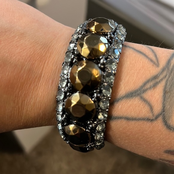 Bracelet cuff with rhinestones - Picture 1 of 3